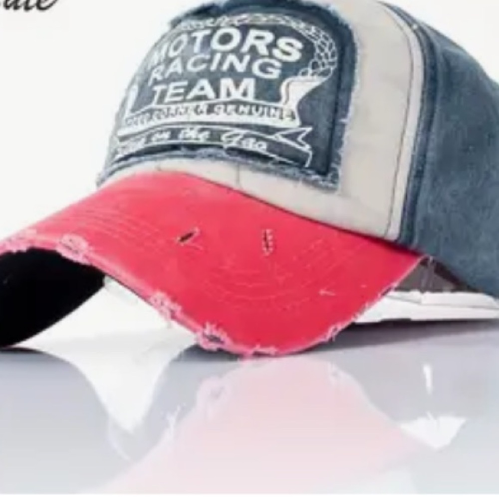 Vintage style distressed motor b cap